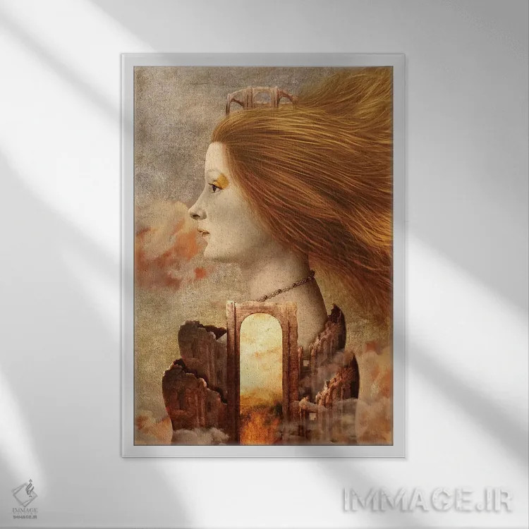 تابلو دکوراتیو پرسفونه اثر دیوگو وریسی مو - نمای قابدار سفید