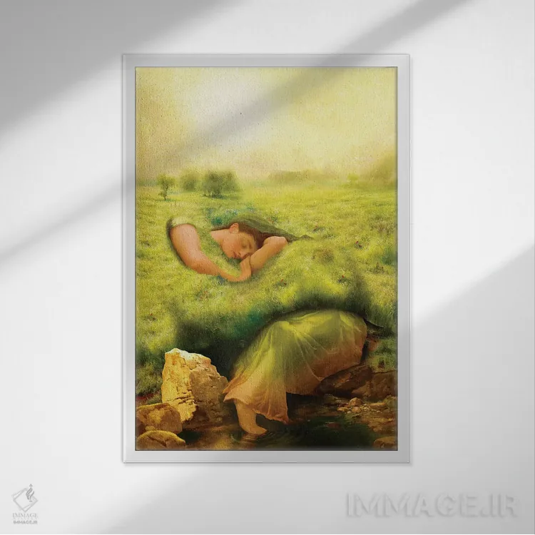 تابلو دکوراتیو بیداری بهار اثر دیوگو وریسی مو - نمای قابدار سفید