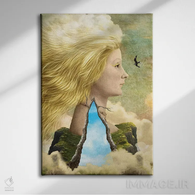 تابلو دکوراتیو شفق قطبی اثر دیوگو وریسی مو - نمای روبهرو روی دیوار