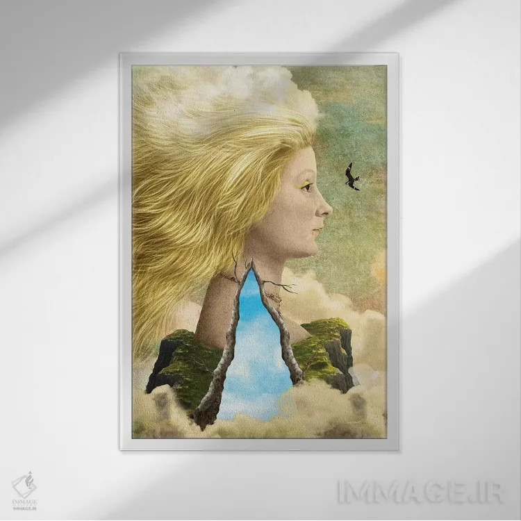 تابلو دکوراتیو شفق قطبی اثر دیوگو وریسی مو - نمای قابدار سفید