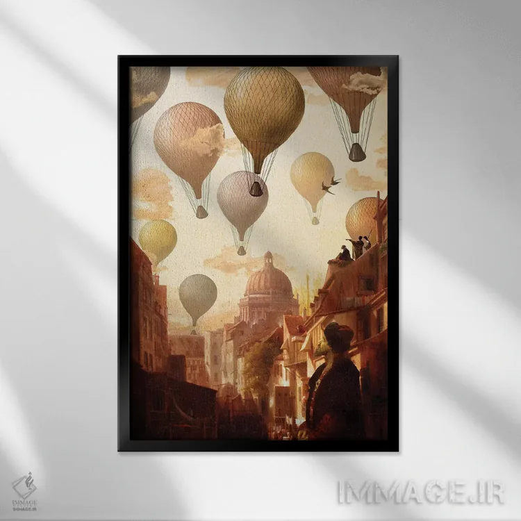 تابلو دکوراتیو سفر به ناشناخته ها اثر دیوگو وریسی مو - نمای قابدار مشکی