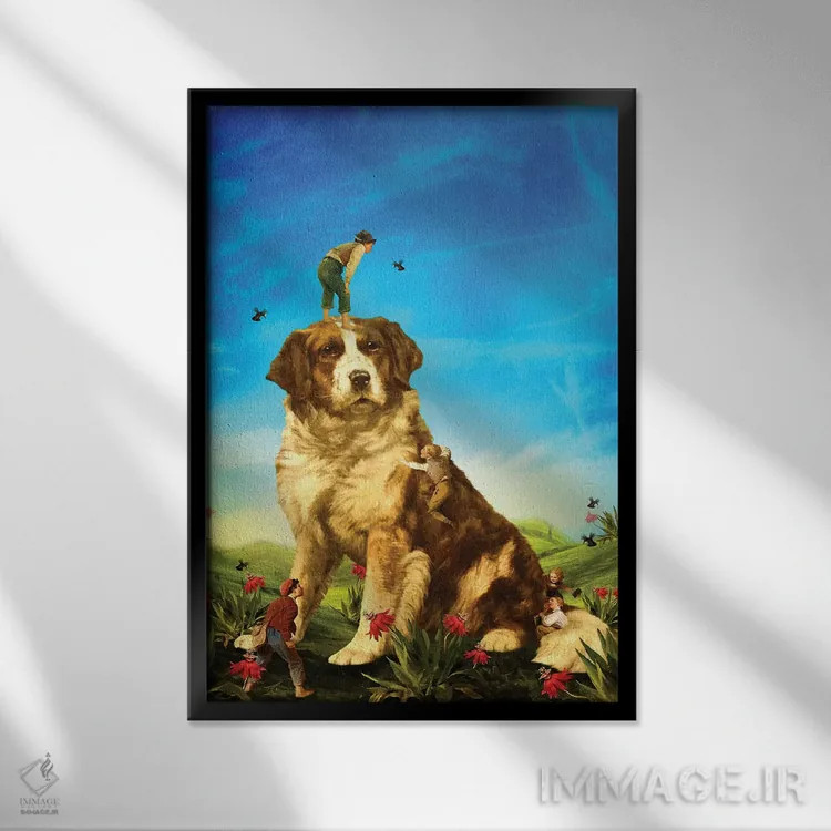 تابلو دکوراتیو غول نگهبان ما اثر دیوگو وریسی مو - نمای قابدار مشکی