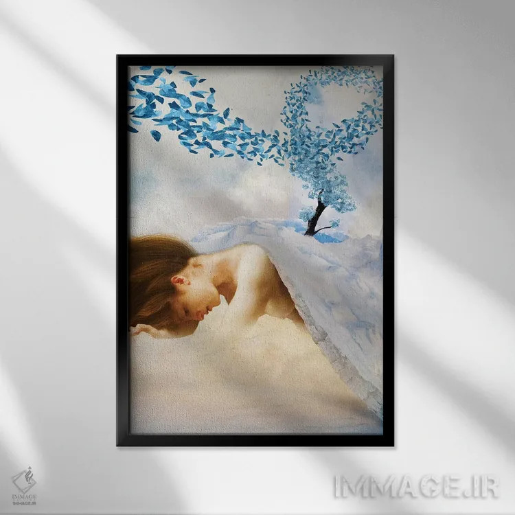 تابلو دکوراتیو سوگواری زمستان اثر دیوگو وریسی مو - نمای قابدار مشکی