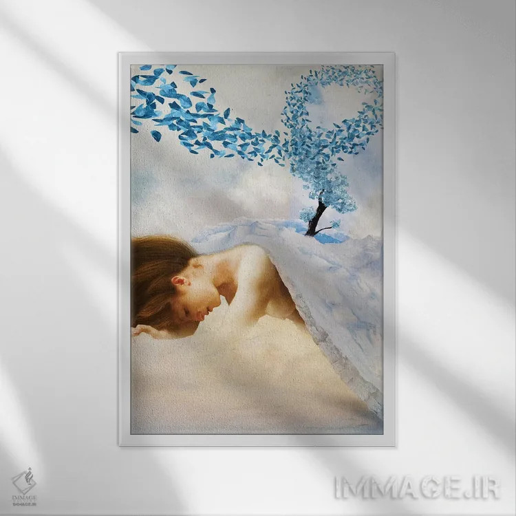 تابلو دکوراتیو سوگواری زمستان اثر دیوگو وریسی مو - نمای قابدار سفید