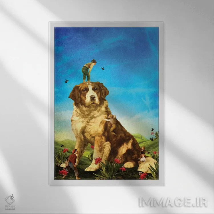 تابلو دکوراتیو غول نگهبان ما اثر دیوگو وریسی مو - نمای قابدار سفید