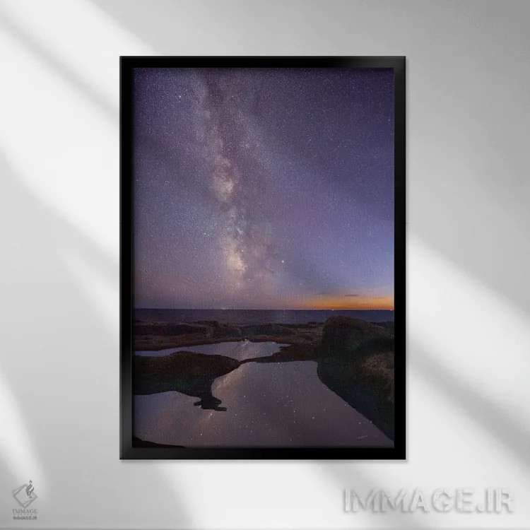 تابلو دکوراتیو راه شیری در مین اثر دیوید گارباورر - نمای قابدار مشکی