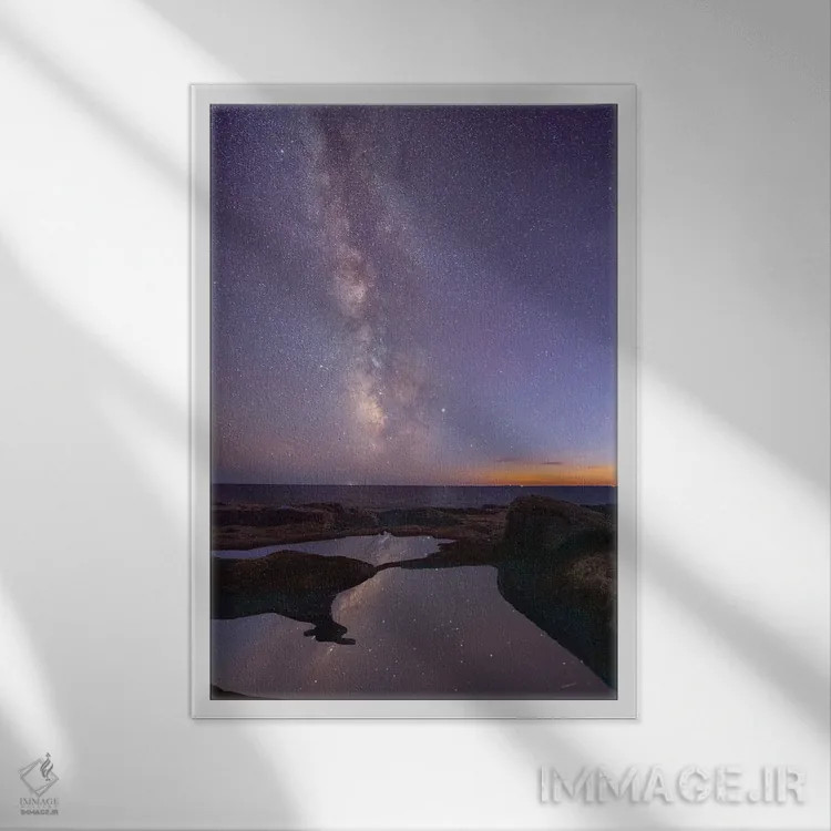 تابلو دکوراتیو راه شیری در مین اثر دیوید گارباورر - نمای قابدار سفید