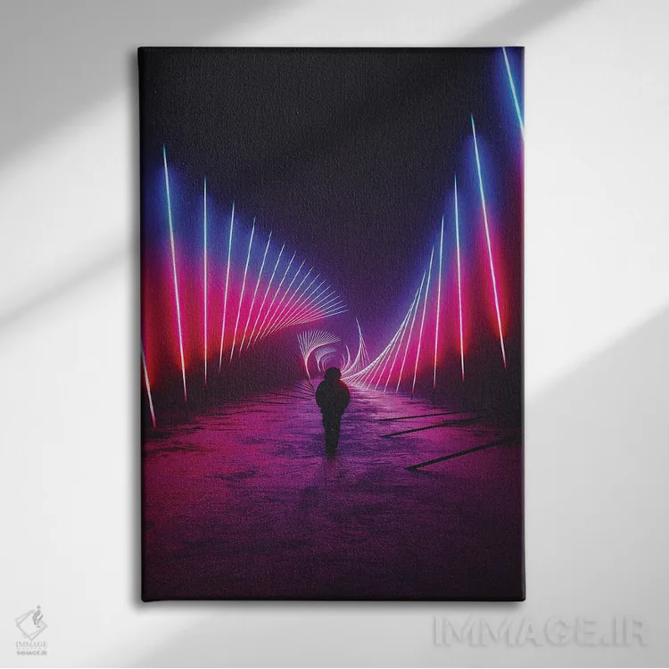 تابلو دکوراتیو طرفداری بنیاباور اثر داوانش آتری - نمای روبهرو روی دیوار