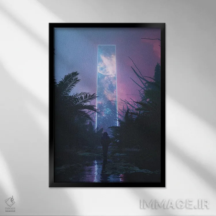 تابلو دکوراتیو آن سوی جنگل اثر داوانش آتری - نمای قابدار مشکی