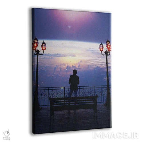 تابلو دکوراتیو کنار اسکله اثر داوانش آتری - نمای پرسپکتیو محصول