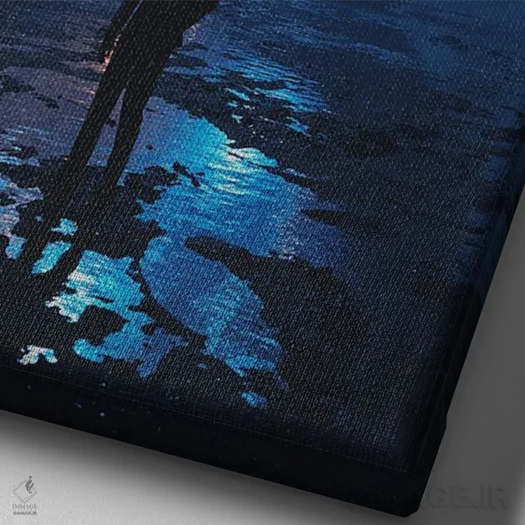 تابلو دکوراتیو فرود اضطراری اثر داوانش آتری - نمای نزدیک بافت بوم