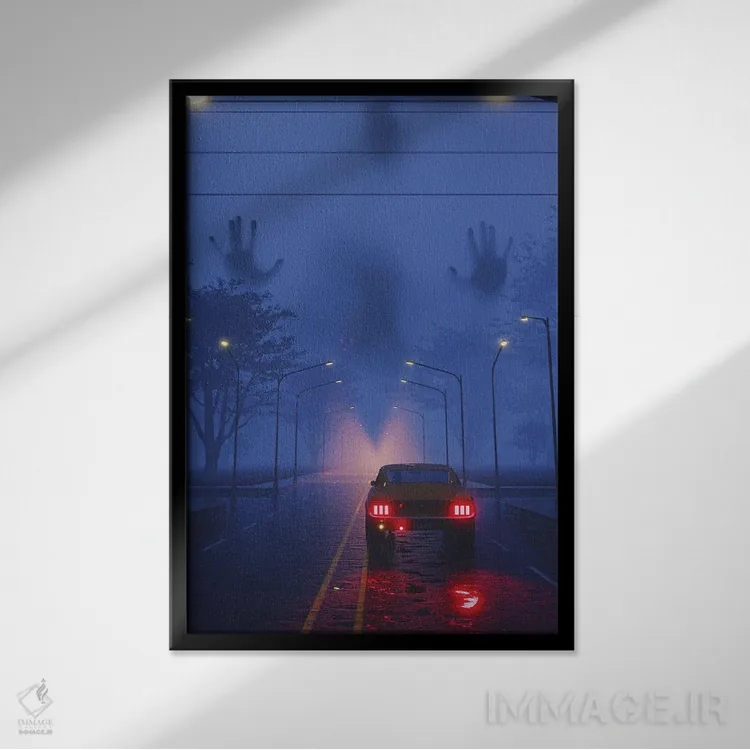 تابلو دکوراتیو مقصد نهایی اثر داوانش آتری - نمای قابدار مشکی