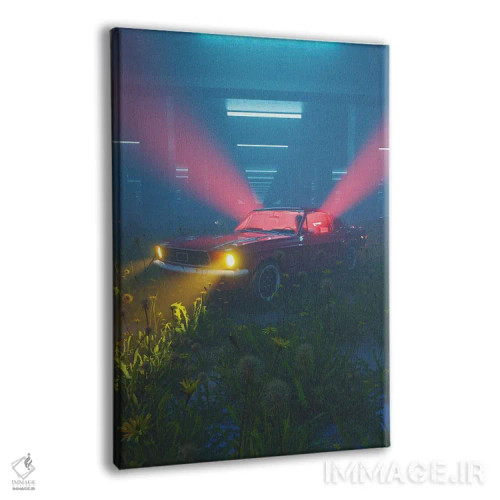 تابلو دکوراتیو گاراژ سبز اثر داوانش آتری - نمای پرسپکتیو محصول