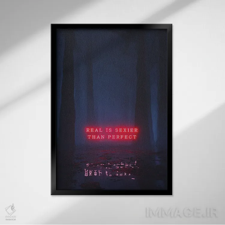 تابلو دکوراتیو دروغی کامل اثر داوانش آتری - نمای قابدار مشکی