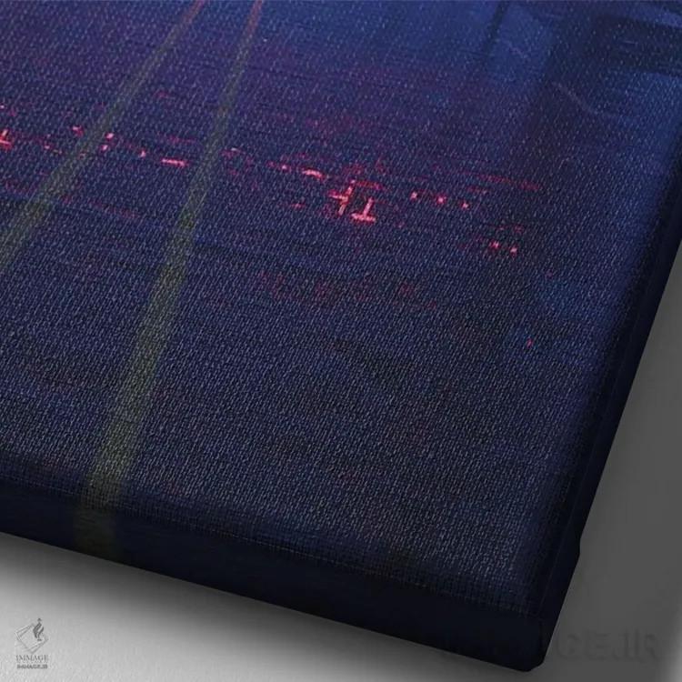 تابلو دکوراتیو ادامه بده اثر داوانش آتری - نمای نزدیک بافت بوم