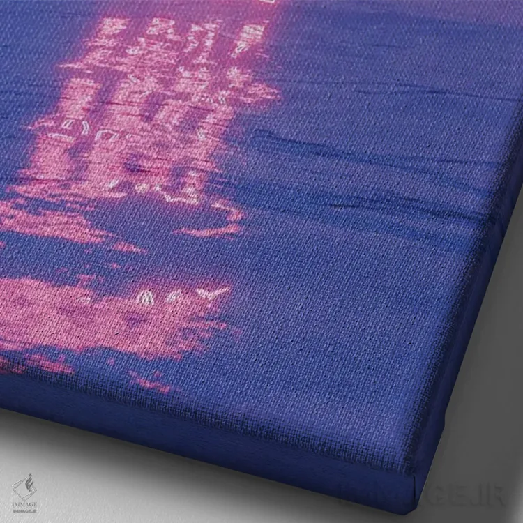 تابلو دکوراتیو روح مرا ببوس اثر داوانش آتری - نمای نزدیک بافت بوم