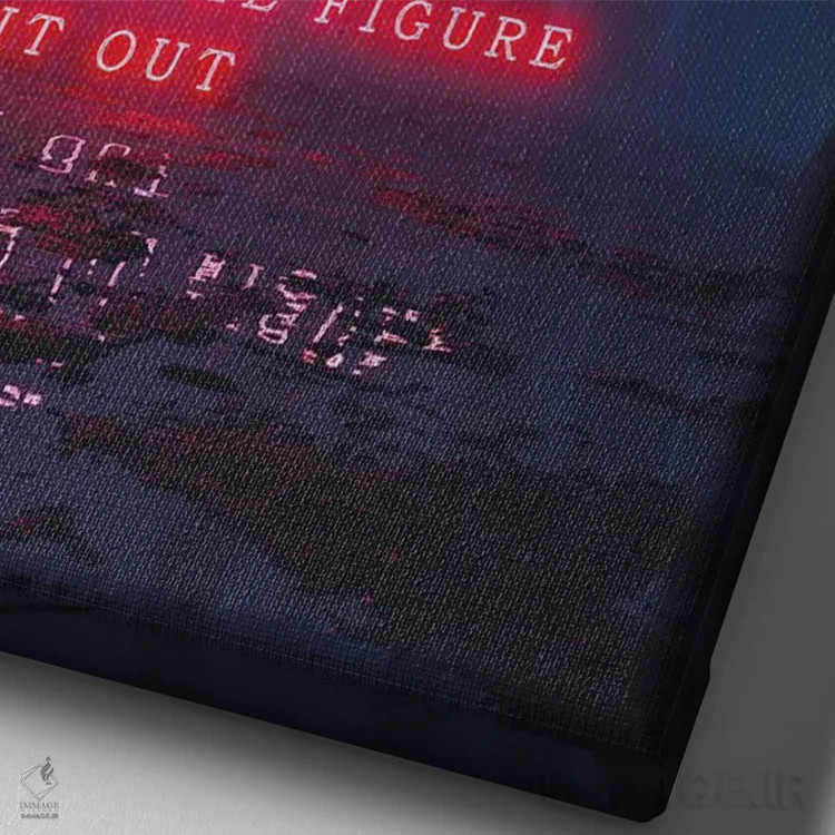 تابلو دکوراتیو خوش بینی اثر داوانش آتری - نمای نزدیک بافت بوم