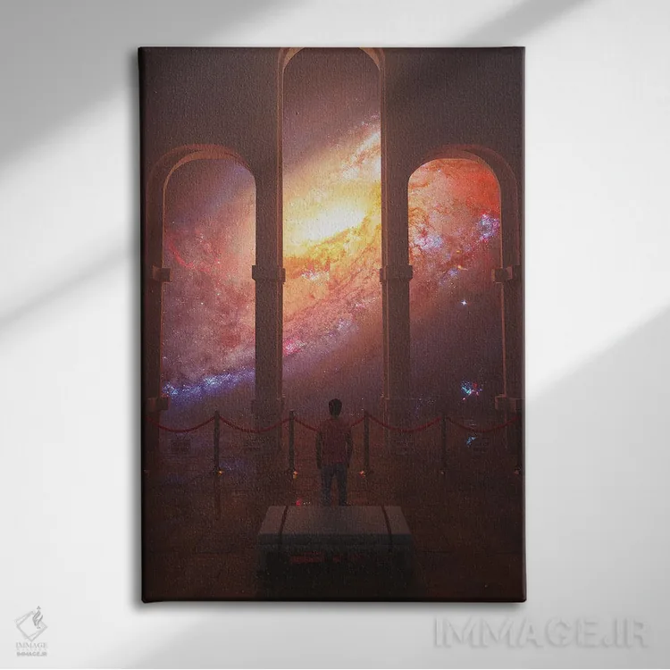 تابلو دکوراتیو موزه فضا اثر داوانش آتری - نمای روبهرو روی دیوار