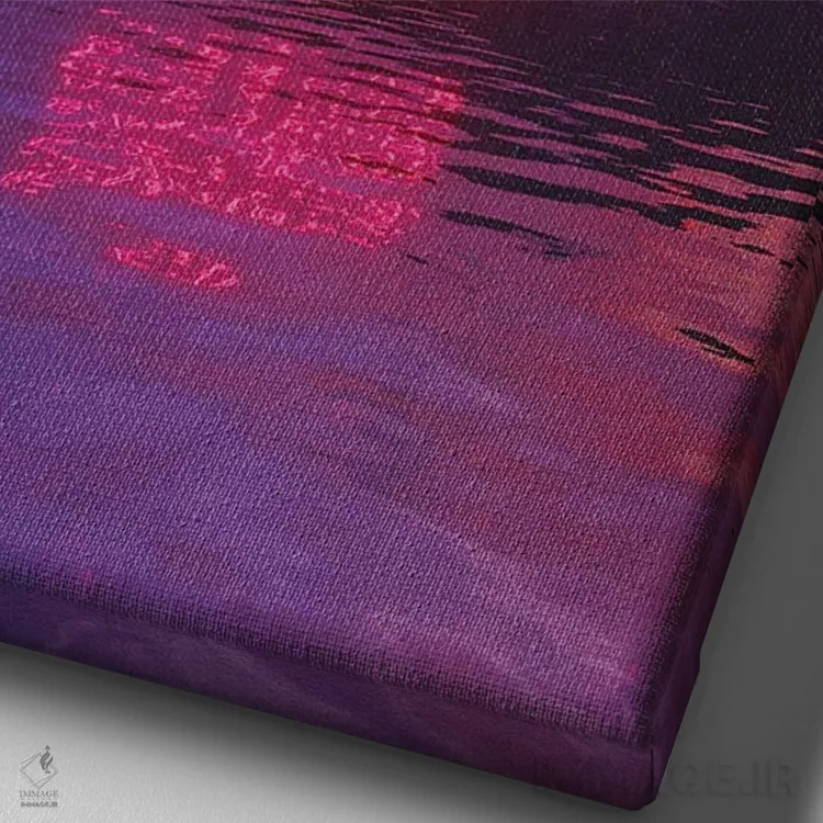 تابلو دکوراتیو عینیت اثر داوانش آتری - نمای نزدیک بافت بوم