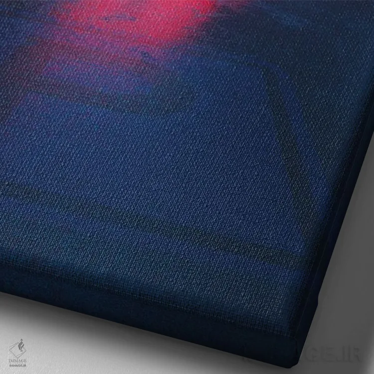 تابلو دکوراتیو ذهن بی قرار اثر داوانش آتری - نمای نزدیک بافت بوم