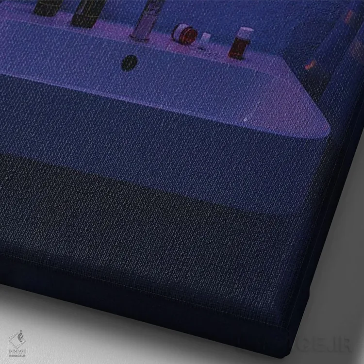 تابلو دکوراتیو تردید به خود اثر داوانش آتری - نمای نزدیک بافت بوم