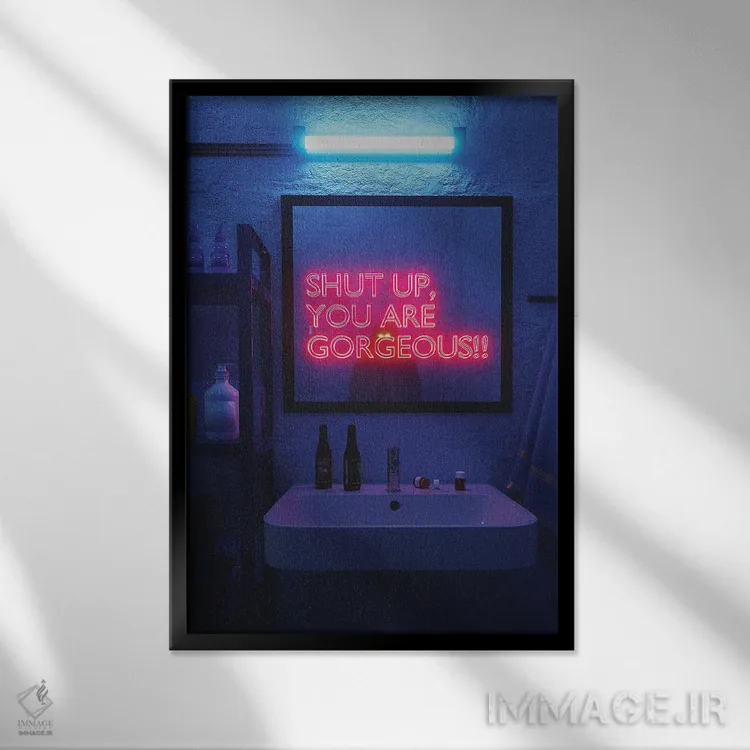 تابلو دکوراتیو تردید به خود اثر داوانش آتری - نمای قابدار مشکی