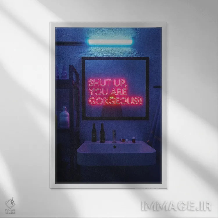 تابلو دکوراتیو تردید به خود اثر داوانش آتری - نمای قابدار سفید