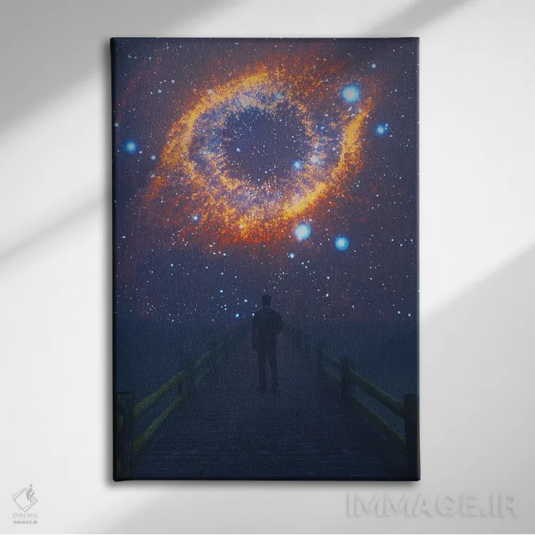 تابلو دکوراتیو چشم اثر داوانش آتری - نمای روبهرو روی دیوار