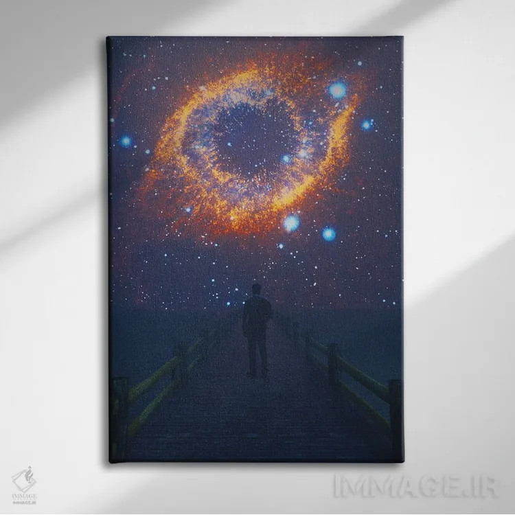 تابلو دکوراتیو چشم اثر داوانش آتری - نمای روبهرو روی دیوار