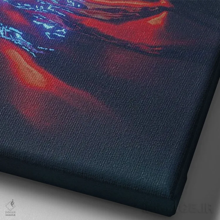 تابلو دکوراتیو این فرار من است اثر داوانش آتری - نمای نزدیک بافت بوم