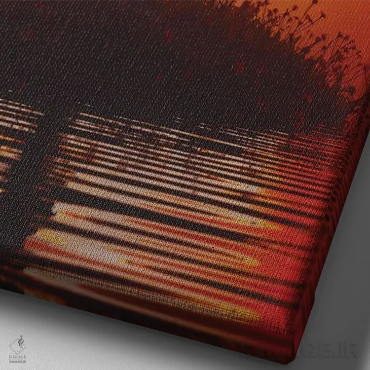 تابلو مینیمال پس از آخرین نفس اثر داوانش آتری - نمای نزدیک بافت بوم