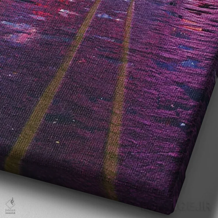 تابلو دکوراتیو سفر اثر داوانش آتری - نمای نزدیک بافت بوم