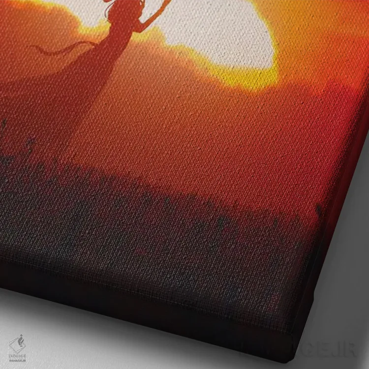 تابلو مینیمال گم شده در رویا اثر داوانش آتری - نمای نزدیک بافت بوم