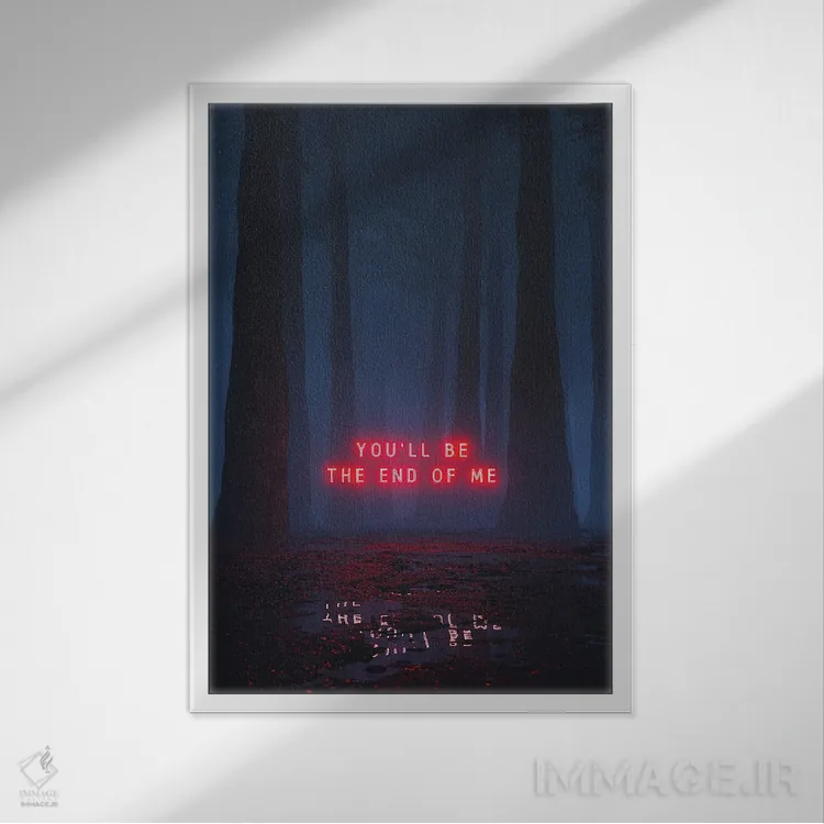 تابلو دکوراتیو افکار اثر داوانش آتری - نمای قابدار سفید