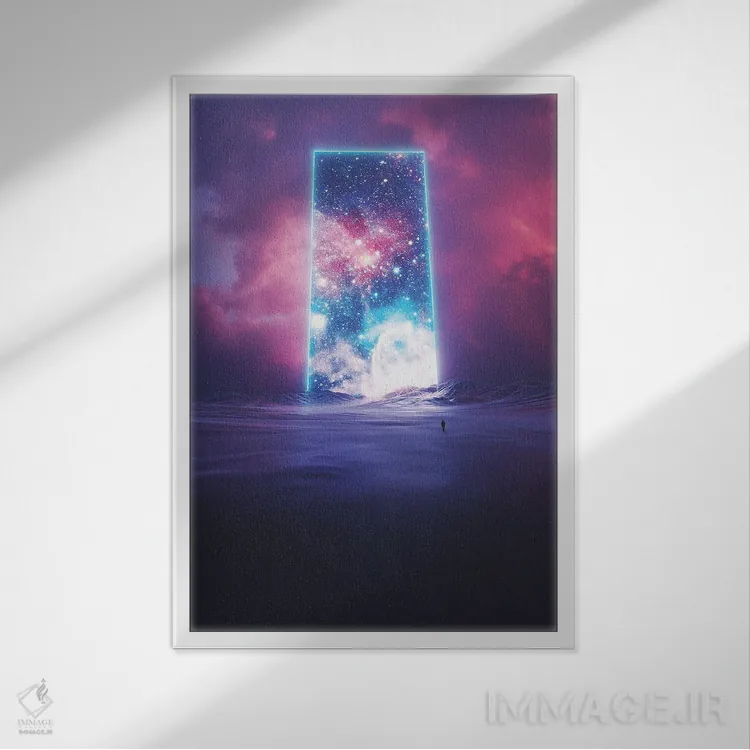 تابلو دکوراتیو در میان طوفان اثر داوانش آتری - نمای قابدار سفید