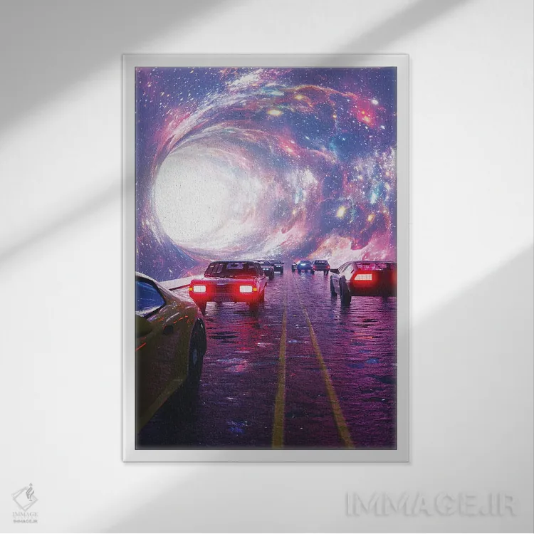 تابلو دکوراتیو سفر اثر داوانش آتری - نمای قابدار سفید