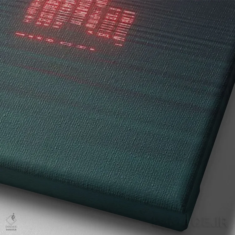 تابلو مینیمال مدیتیشن کن اثر داوانش آتری - نمای نزدیک بافت بوم