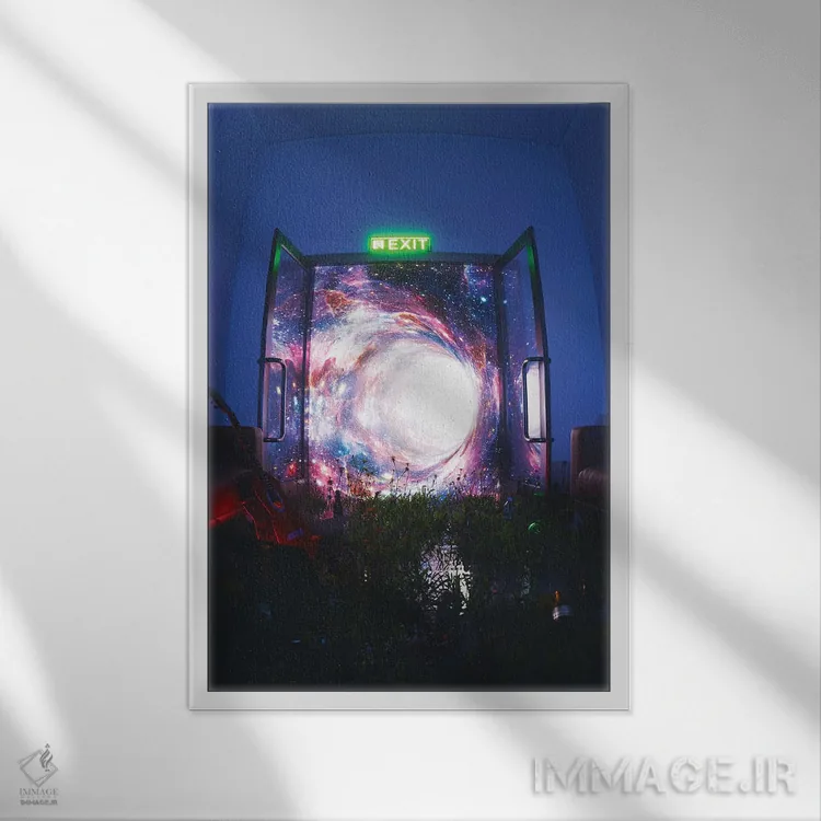 تابلو دکوراتیو رویاهای چشم باز اثر داوانش آتری - نمای قابدار سفید