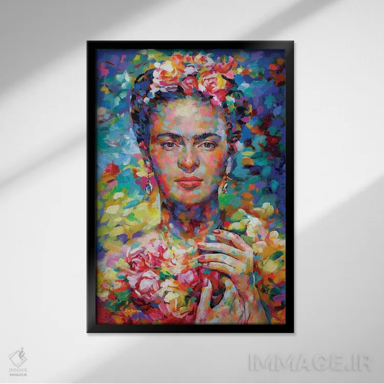 تابلو دکوراتیو فریدا اثر لئون دوونیس - نمای قابدار مشکی