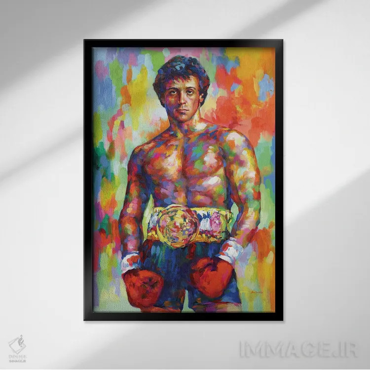 تابلو دکوراتیو اسب اصیل ایتالیایی اثر لئون دوونیس - نمای قابدار مشکی