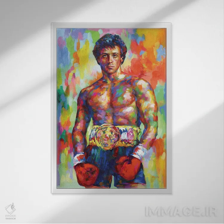 تابلو دکوراتیو اسب اصیل ایتالیایی اثر لئون دوونیس - نمای قابدار سفید