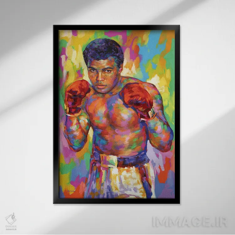 تابلو دکوراتیو علی اثر لئون دوونیس - نمای قابدار مشکی