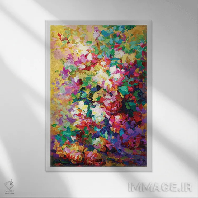 تابلو انتزاعی رزها اثر لئون دوونیس - نمای قابدار سفید