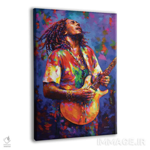 تابلو دکوراتیو باب مارلی اثر لئون دوونیس - نمای پرسپکتیو محصول