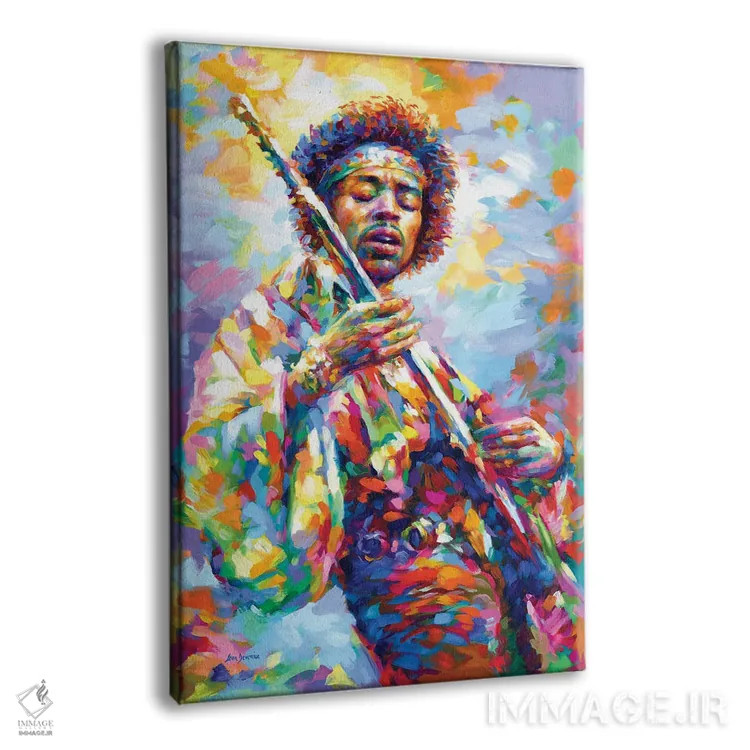 تابلو دکوراتیو جیمی هندریکس اثر لئون دوونیس - نمای پرسپکتیو محصول