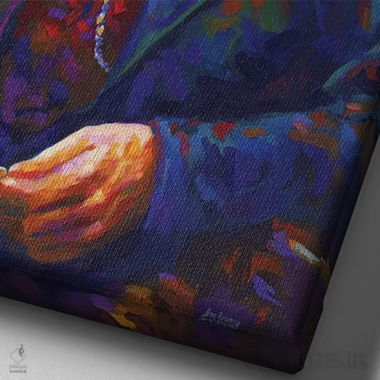 تابلو دکوراتیو آبراهام لینکلن اثر لئون دوونیس - نمای نزدیک بافت بوم