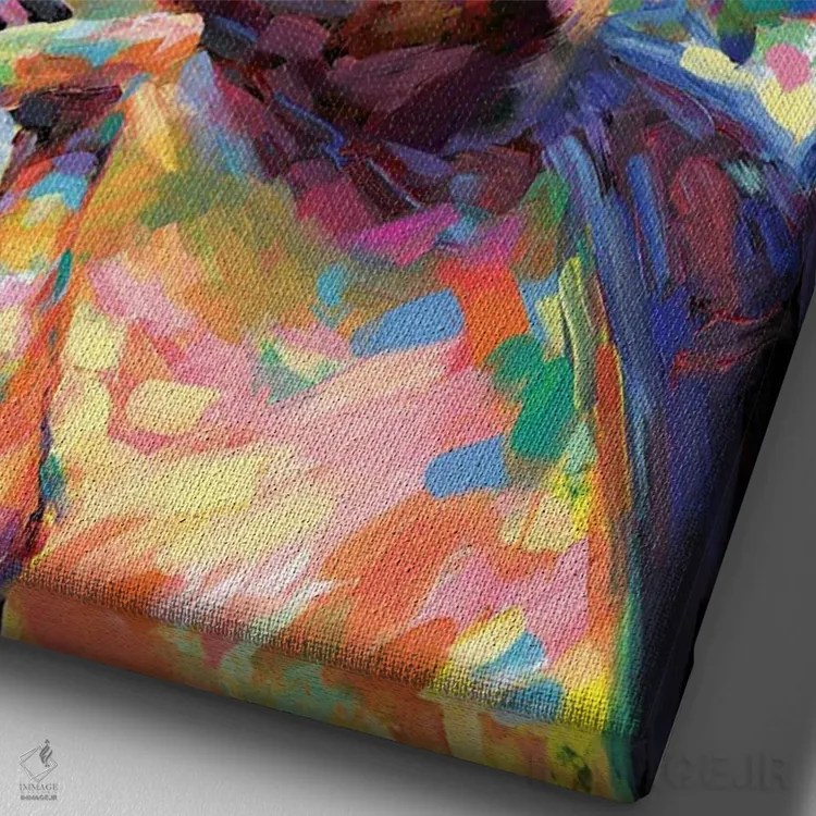 تابلو دکوراتیو مرلین مونرو ۲ اثر لئون دوونیس - نمای نزدیک بافت بوم