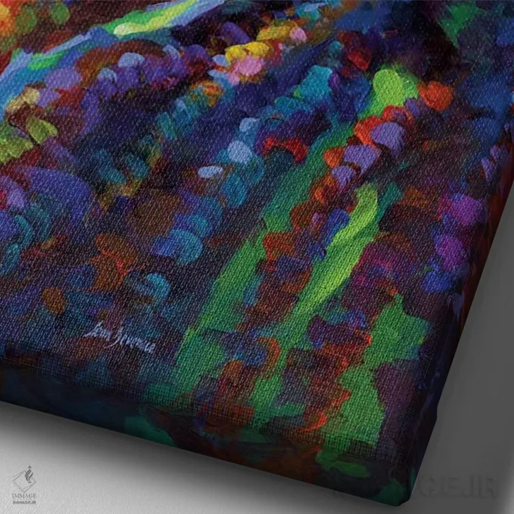 تابلو دکوراتیو مارلی ۲ اثر لئون دوونیس - نمای نزدیک بافت بوم