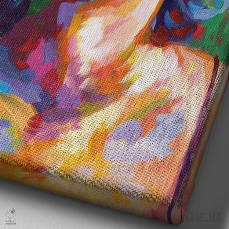 تابلو دکوراتیو مرلین مونرو ۵ اثر لئون دوونیس - نمای نزدیک بافت بوم