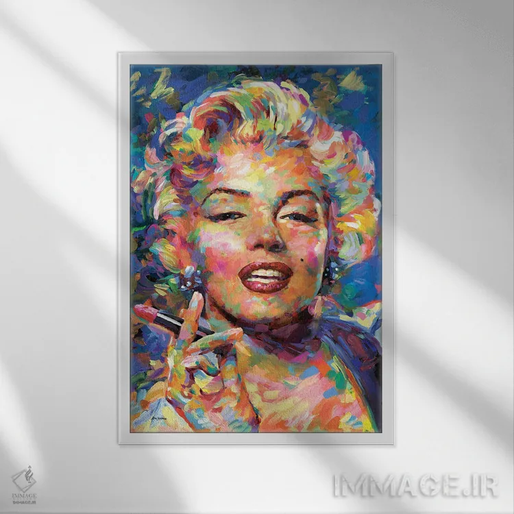 تابلو دکوراتیو مرلین مونرو ۲ اثر لئون دوونیس - نمای قابدار سفید